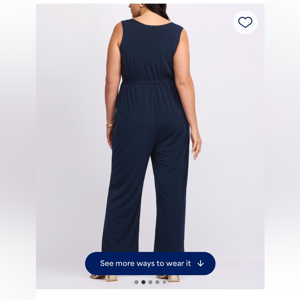 Navy Floral Jumpsuit - Picture 12 of 12